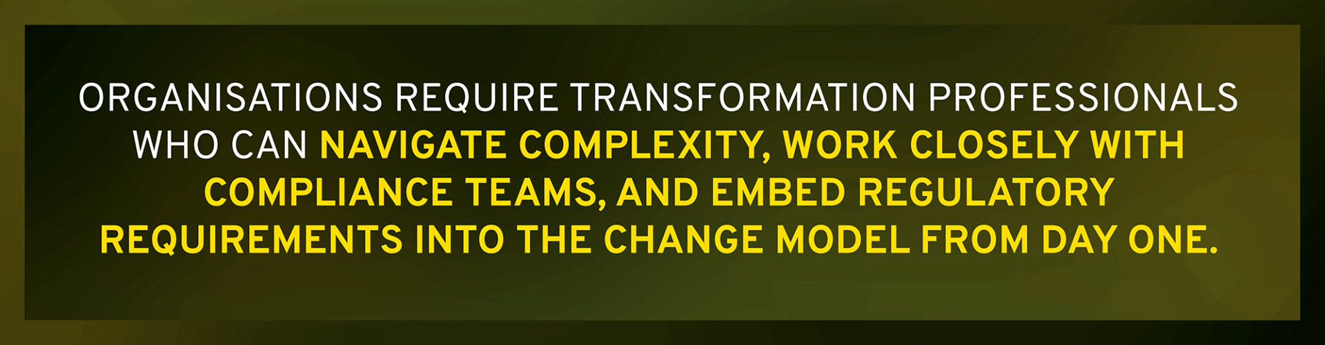 Talent in Transition: The Impact of Regulation & ESG | Projects, Transformation & Change